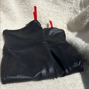 Set of 2 SPANX faux leather black leggings
